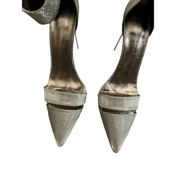 Jeffrey Campbell Adelyn Ankle Strap Sheemer Silver Heels - Picture 4 of 8